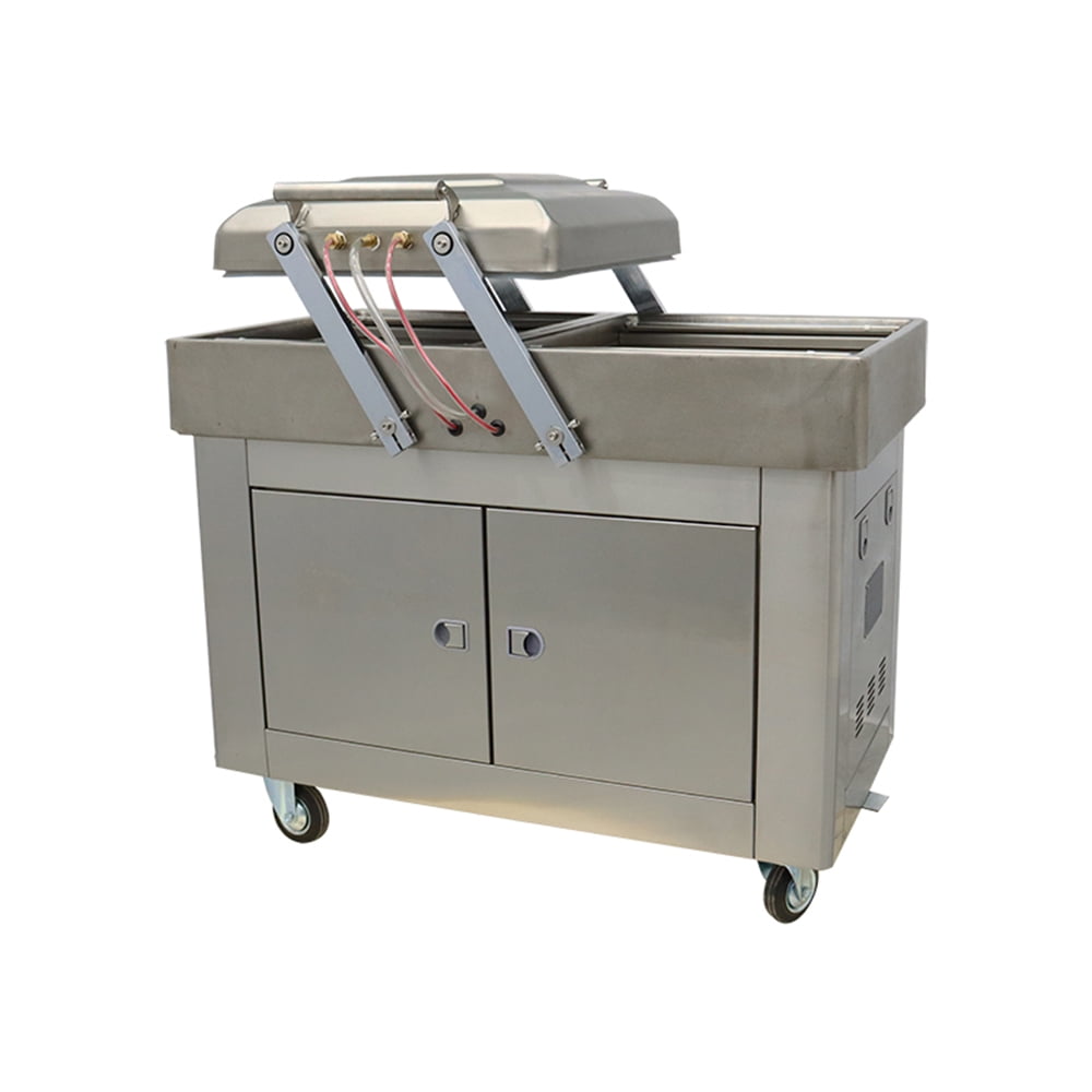TECHTONGDA Commercial Two Chamber Vacuum Packaging Machine Stainless Steel Food Sealing Machine 220V