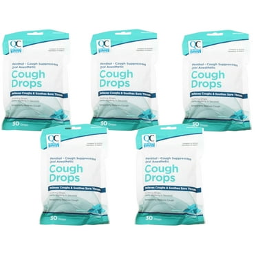 5 Pack Quality Choice Cough Drops Menthol Eucalyptus 30 Count Each