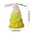 thumbnail image 3 of CuiLiyq Christmas Tree Scented Candle, Winter Christmas Tree Cone Candles Home Decor, Maple Berry Candle for Bedroom Bathroom Party (Yellow), 3 of 6