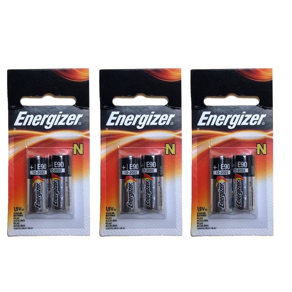 3x 2pk Energizer E90 N 1.5V Alkaline Batteries Compatible with LR1, LR1G, LR1SG