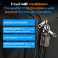 thumbnail image 6 of Forge Combination Locks, 2 Pack Black Luggage Locks., 6 of 7
