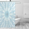 thumbnail image 4 of YFYANG Waterproof Bathroom Shower Curtain, Blue Snowflake Texture Shower Curtain Set with Hooks, Home Bathroom Tub Decor - 72 "x72", Plastic Hooks, 4 of 7