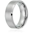 thumbnail image 2 of Men's Sapphire Tungsten with Diamond 8mm Finishing Wide Silver Ring, Size 12, 2 of 4