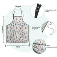 thumbnail image 3 of Floral Princess Pattern Kids Aprons for Girls and Boys,Adjustable Neck Strap Toddler Aprons for Kids Cooking Baking, 3 of 6