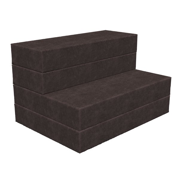 Faux Suede Foldable Mattress, Digitally Printed Weathered Texture