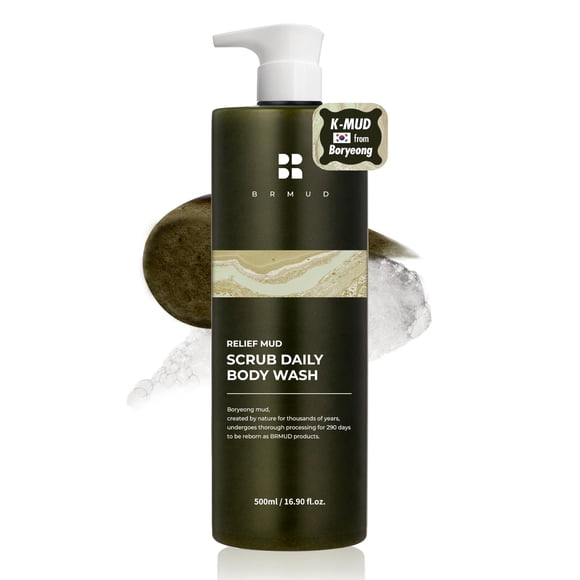 EXFOLIANTE DE BARRO ALIVIO LAVADO DIARIO | Gel exfoliante suave para el cuerpo con polvo de barro para pieles propensas a las erupciones | Gel de ducha coreano exfoliante corporal de baño exfoliante p