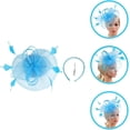 thumbnail image 4 of White Fascinator Fashion Headbands Fascinators Hat Flower Mesh Ribbons, 4 of 5