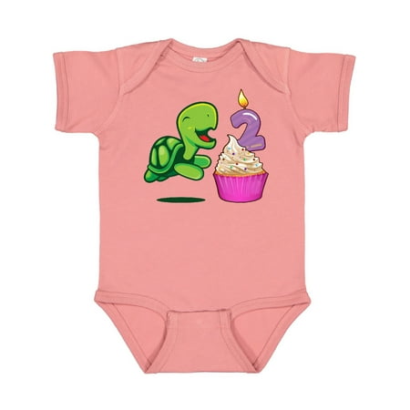 

Inktastic 2nd Birthday Turtle Gift Baby Boy or Baby Girl Bodysuit