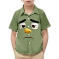thumbnail image 2 of Piuwrlz Army Green Short Shirts Sleeve Teen Boys Graphic polo Pocket Pullover T Shirts Army Green Size 12 Years, 2 of 9