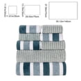 thumbnail image 3 of BAOPAI Velvet Bath Towel Set 8 Piece Absorbent Stripe Towels for Soft Quick Drying Bathroom Essentials, 3 of 8