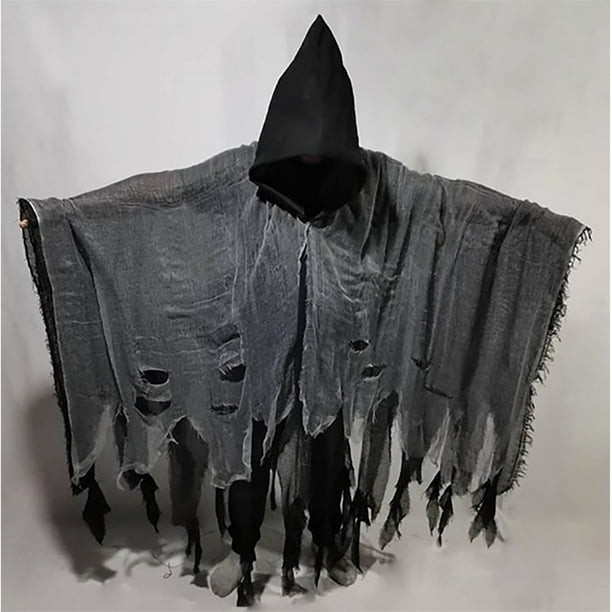 Capa de mujer, chal infantil, disfraz de fantasma de Halloween, capa de calavera, accesorio, capa de fantasma aterrador, capa de poliéster para mujer