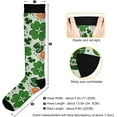 thumbnail image 3 of High Elasticity Compression Socks, High Knee Socks Adult Universal Leisure Relieve Fatigue, Hat and Clover Travel Daily with Running (1 Pair) Gift, 3 of 7