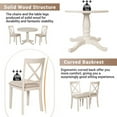 thumbnail image 4 of Modern Dining Table Set, 5-Piece Farmhouse Wooden Round Extendable Dining Table Set with 4 Upholstered Chairs, Family Kitchen Furniture, Table for Dining Room, Restaurant, Antique White, 4 of 7