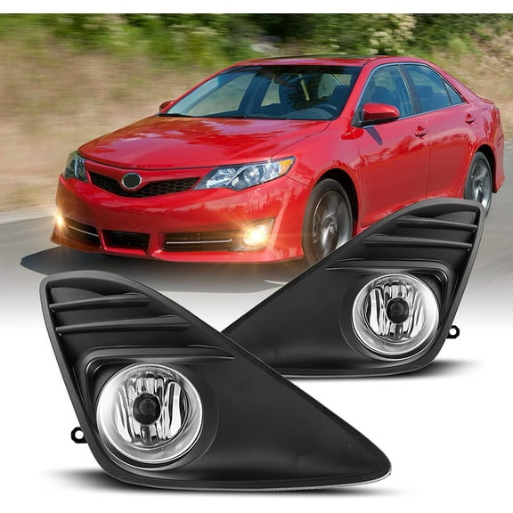 For 2012-2014 Toyota Camry Fog Lights Assembly Front Lamp Clear Wiring Kit Switch
