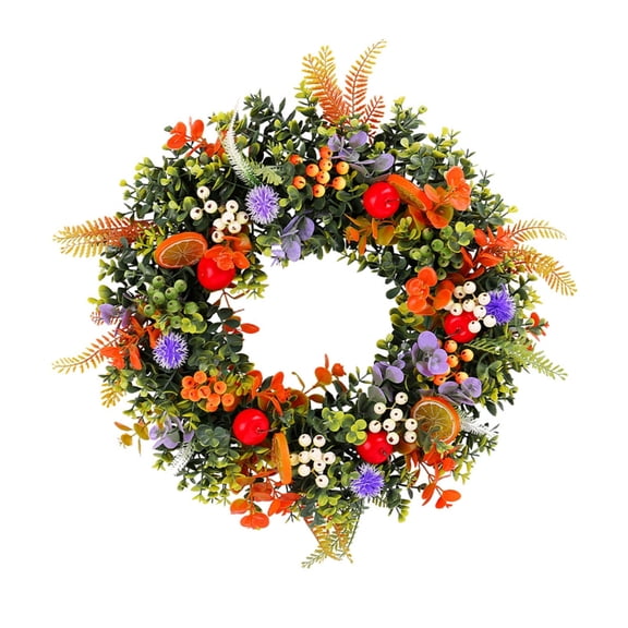 Aurgiarme Artificial Wreath Spring Wreath for Front Door Farmhouse Garden Wedding Party Indoor and Outdoor Decorations