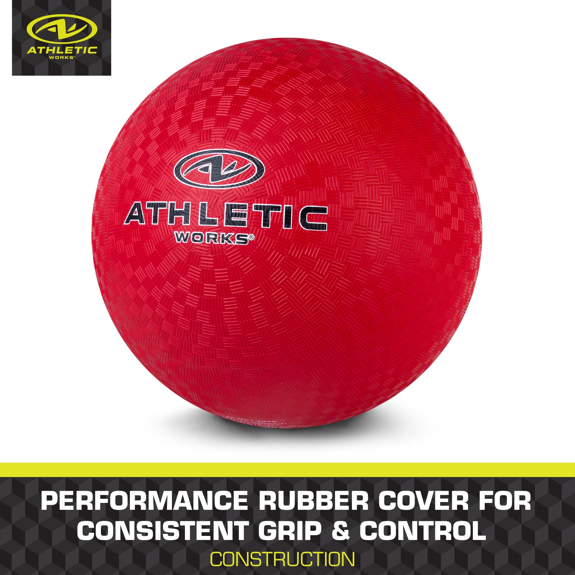 (2 pack) Athletic Works Red 8.5-inch Playground Ball for Kickball and Other Outdoor Fun