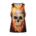 thumbnail image 4 of Easygdp Satanic Skull Men's Tank Top, Sleeveless Muscle T Shirts, Breathable, Quick-Dry, Loose for Gym, Running, Fitness - X-Large, 4 of 9