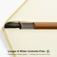 thumbnail image 6 of PURPLE LEAF 13FT Deluxe Round Wood Grain Patio Umbrella, Large Offset Cantilever Umbrella with 360° Rotation, Cream, 6 of 13