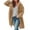 Khaki, variant on Women's Hooded Wool Blend Long Coat, Button Up Front with Pockets and Long Sleeve, Loose Fit Casual Winter Jacket for Cold Weather,Coffee,Size L