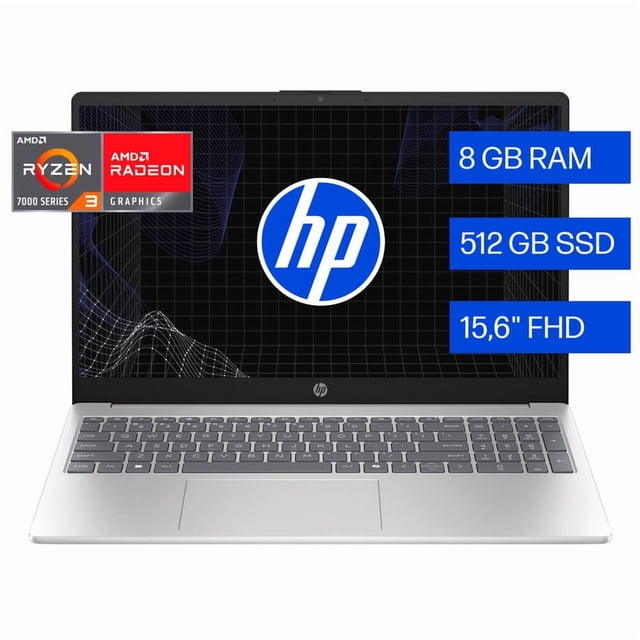 Laptop HP 15-fc0240la AMD Ryzen 3 8GB RAM 512GB SSD
