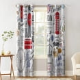 thumbnail image 3 of Cartoon London Cultural Graffiti Window Treatments Curtains Valance Window Curtains Living Room Outdoor Kitche, 3 of 5