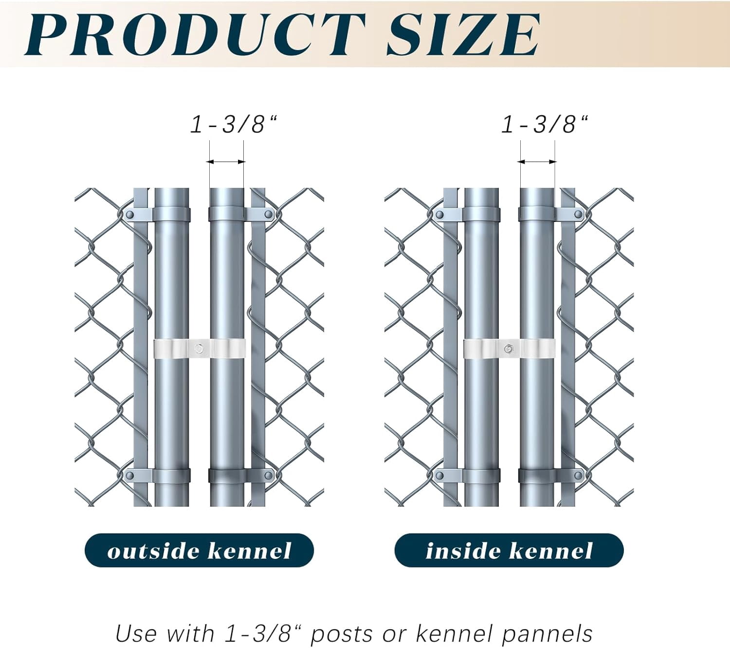 10 Pcs Chain Link Fence Panel Clamps 1 3/8 Inch Saddle Dog Kennel Frame Hardware Galvanized