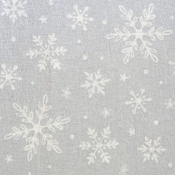 Home Flannel Sheet Set with Gray Snowflakes, Twin Bed Sheets