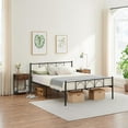 thumbnail image 4 of Queen Size Sturdy Modern Stylish Iron Bed Frame with Headboard and Footboard Metal Platform Bed - Simple Assembly, No Box Spring Needed, Under Bed Storage, 4 of 7