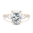 thumbnail image 2 of 3.00 Ct Elongated Cushion Cut Lab-Grown Diamond Trilogy Engagement Ring, 18K Rose Gold, 2 of 7
