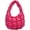Rose Red, variant on Quilted Shoulder Bags for Women Designer Pleated Cloud Bag Mini Famle Versatile Small Handbag Women's Cross Bag Tote