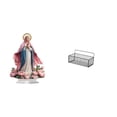 thumbnail image 1 of Adorno acrílico independiente, mesa decorativa con base y estantes flotantes, organizador de pared de metal para baño, cesta de almacenamiento, 1 of 8