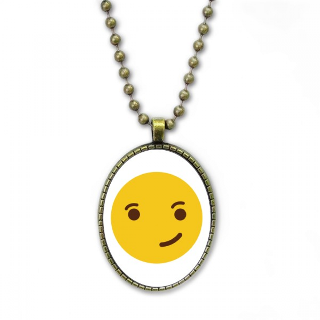 Cool Confiant Mignon Visage Bande Dessinée Collier Chaîne Vintage Pendentif Bijoux Collection