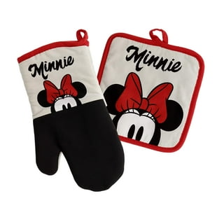 Disney Mickey Mouse 2pk Oversized Oven Mitts Mint-Green Black 13.75 x 7 in