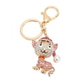 thumbnail image 4 of Lindo perro llavero Bling bolso colgante cachorro coche llavero decoración bolsa accesorios rosa, 4 of 10