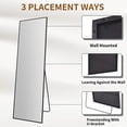 thumbnail image 4 of Easy4Home 65"x24" Rectangular Full Length Mirror Freestading Full Body Floor Mirror, Black, 4 of 6