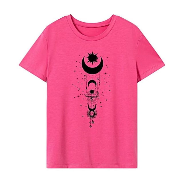 Camiseta para mujer con cuello redondo, camisetas de verano para senderismo, desplazamientos, uso diario, viajes SG