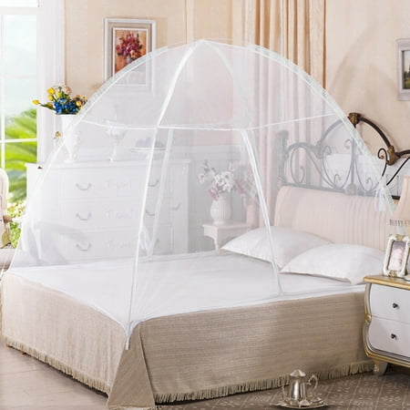 Gymax Portable Folding Mosquito Net Tent Bed Anti Zipper Mosquito Bites POP UP