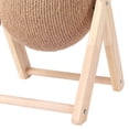 thumbnail image 4 of Cat Scratching Ball On Stand Post Interactive Solid Wood Scratcher Pet Toy with Sisal Rope V Shaped S, 4 of 4