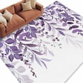 thumbnail image 6 of Purple Leaves Area Rug 6x9 Washable Rug Non Slip Summer Botanical Large Area Rug Soft Stainresistant Indoor Floor Carpet for Living Room Bedroom Home Office Dining Room Nursery, 6 of 8
