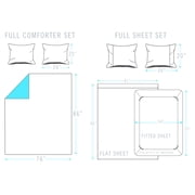 Full 7-Piece Comforter Set, Kidz Mix Magical Unicorn Super Soft Bed In A Bag With Reversible Rainbow Comforter
