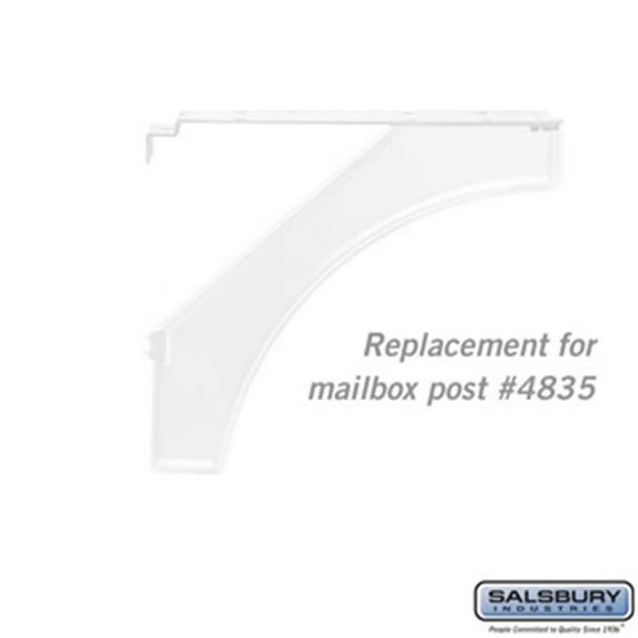 SalsburyIndustries 4837WHT Replacement Arm Kit For Decorative Mailbox Post - Designer, White