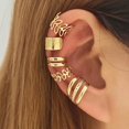 thumbnail image 2 of Vintage Color Leaves Ear Cuff Black Non-Piercing Ear Clips Fake Cartilage Earrings Clip Earrings For Women Men Jewelry, 2 of 6
