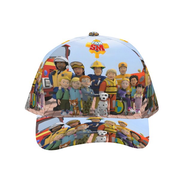 Bombero Sam Gorra de Béisbol para Hombres, Mujeres y Niños, Gorra Clásica de Visera Plana, Gorra Hip Hop Trucker, Snapback Ajustable