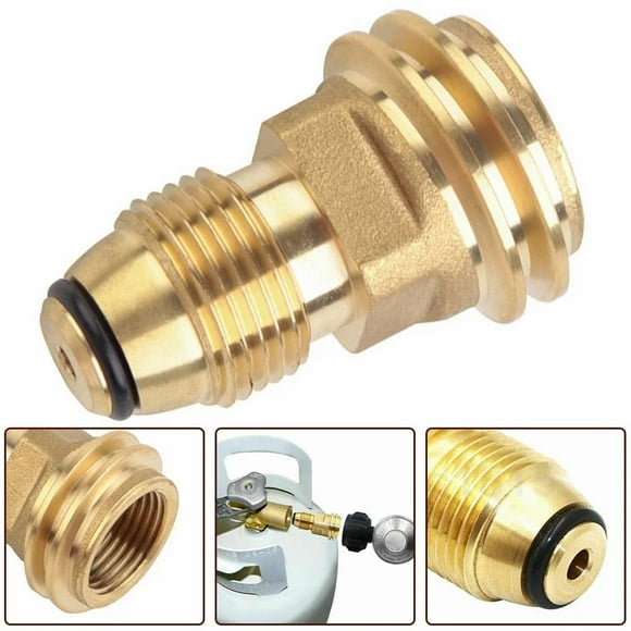 LQXZWJY POL to QCC1 Propane Tank Adapter, Old to New Propane Adapter Fitting, 5-100LB Propane Tank Adapter Converts POL LP Tank Service to QCC1/Type1 Hose or Regulator, Propane Tank Brass Adapter