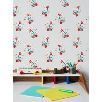 Corn Popper Removable Vinyl Wallpaper By Fisher-Price - White