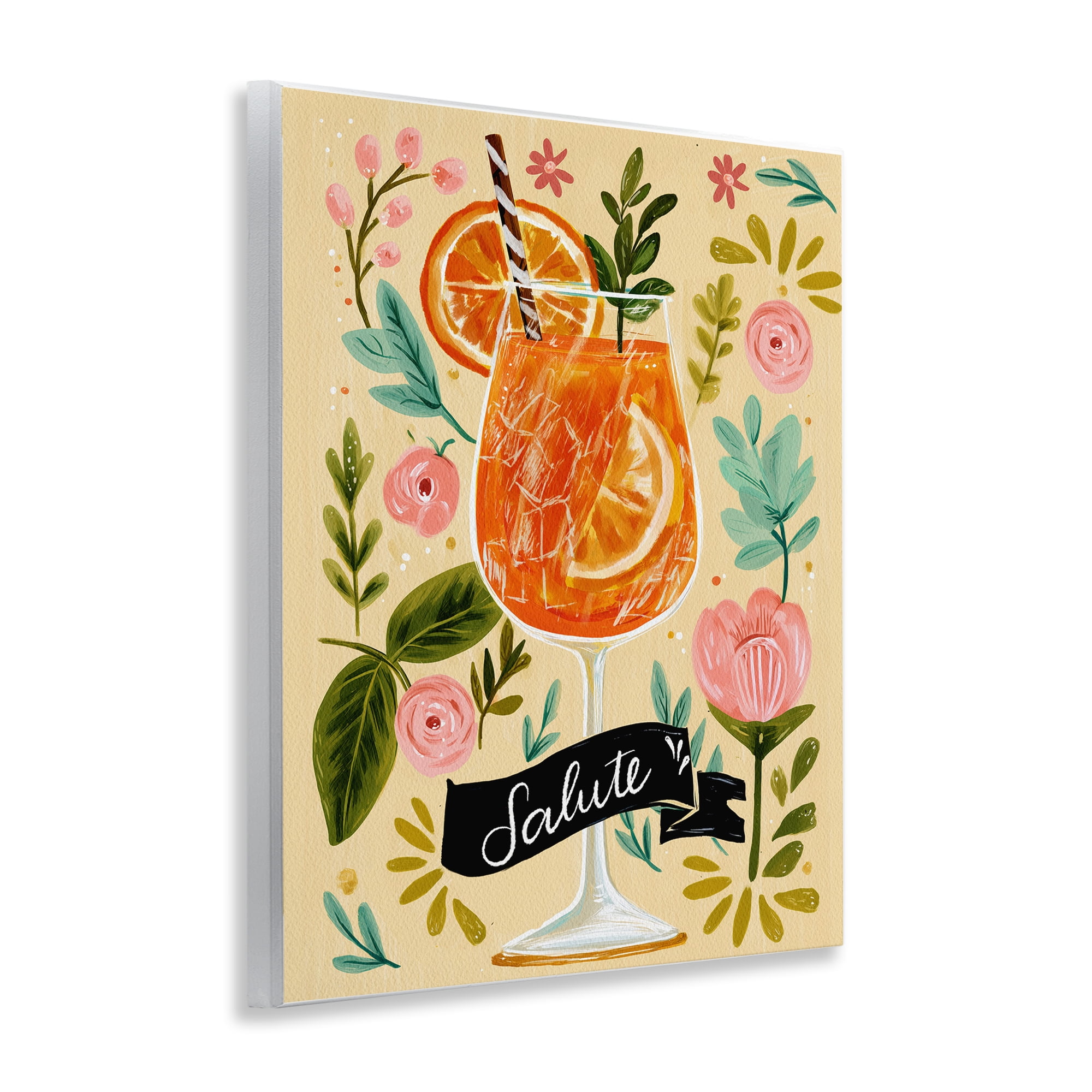Stupell Industries Salute Citrus Cocktail Wall Plaque Art, design by Yen