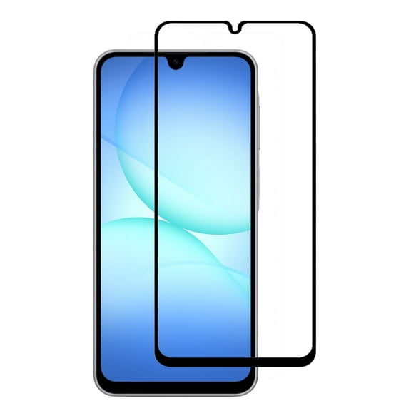 PAPAUTOP [2 Pcs] Black Full Coverage Easy Installation Tempered Glass Screen Protector for Samsung Galaxy A17 5G