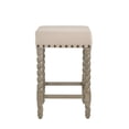 thumbnail image 3 of Carolina Classics Remick 24" Counter Stool in Weathered Gray and Linen, 3 of 4