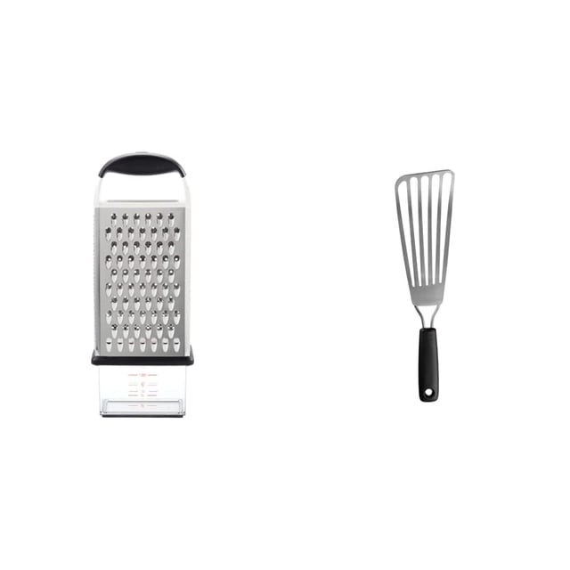 Rallador + Volteador de Pescado OXO Good Grips Acero Inoxidable Plateado
