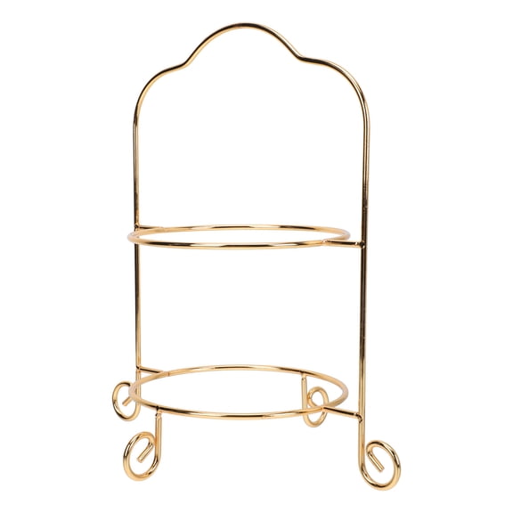 FONDOTIN 1Pack Tiered Platter In Golden Iron For Both Functional And Decorative Purposes